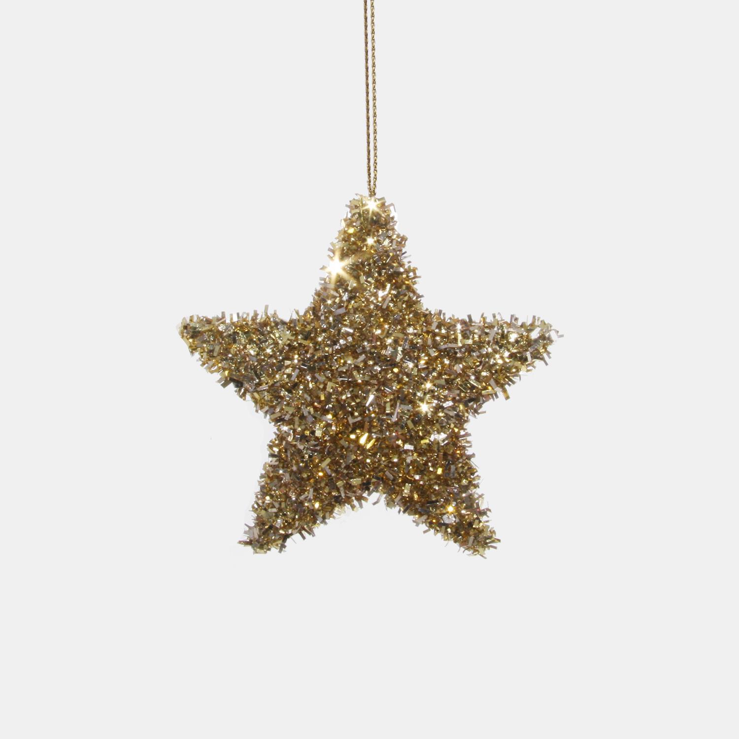 Julepynt Stjerne Gull 9 cm